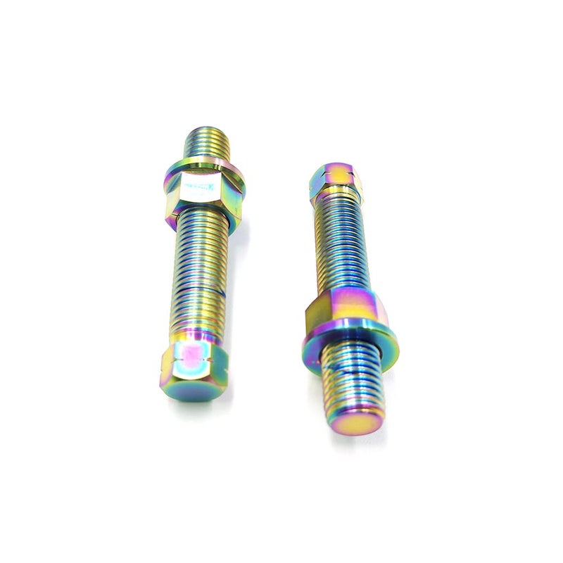 PROOTOM Motorcycle Titanium Alloy Chain Adjuster Bolt 1 Pair M8*1.25 Motocross for CRF WRF YZF KXF RMZ Dirt Bike (M8 Phantom) - Image 1